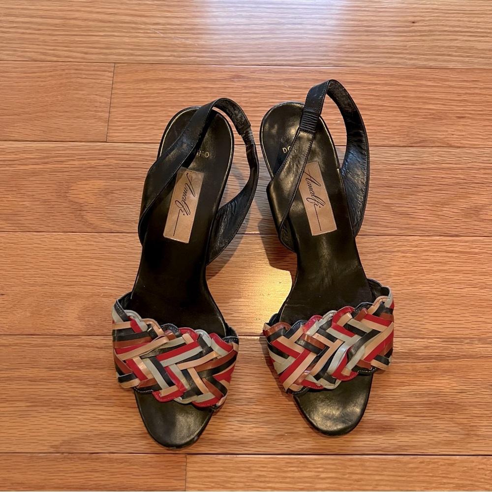 Vintage Amalfi wedge slingback sandal